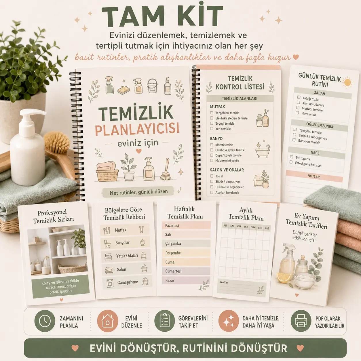 Tam Kit - Temizlik Planlayıcısı + Bonuslar
