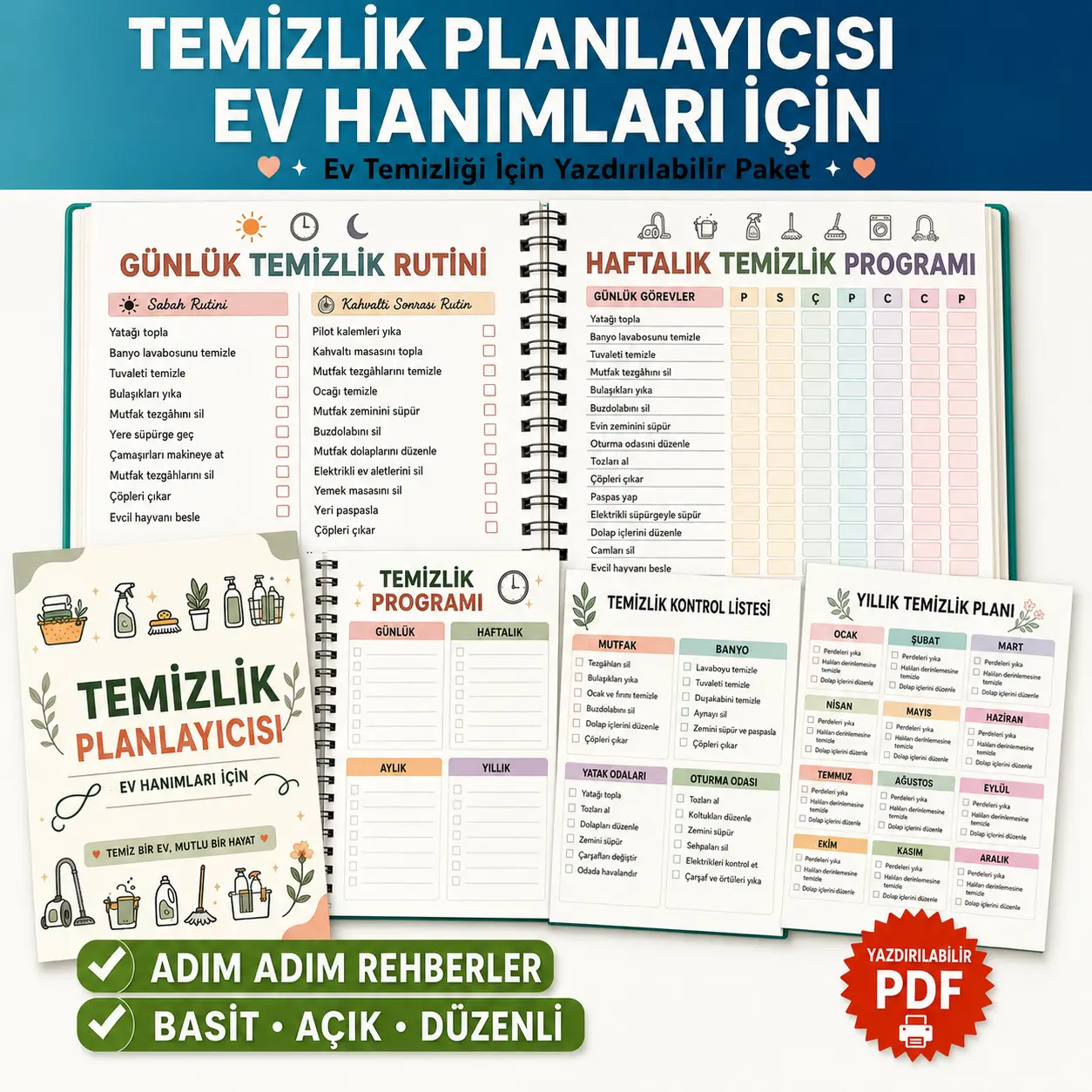 Temizlik Planlayıcısının adım adım kullanımı